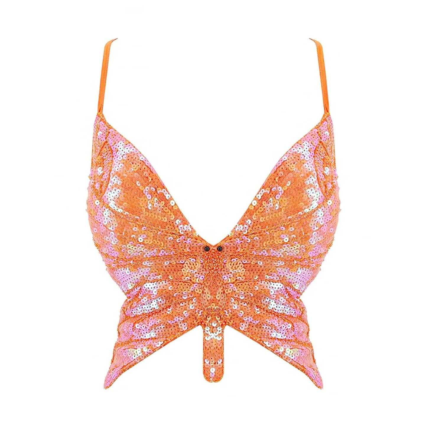 Y2k Sexy Butterfly Crop Top Backless V Neck -