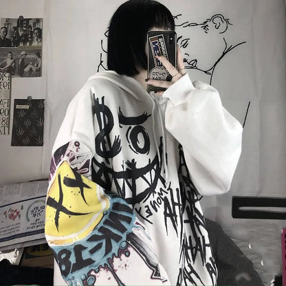 Gothic Japan Hip Hop Hoodie Oversize -