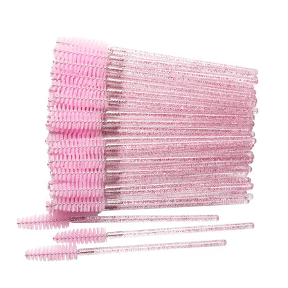 50 Pcs Disposable Crystal Eyelash brush Mascara Applicator -