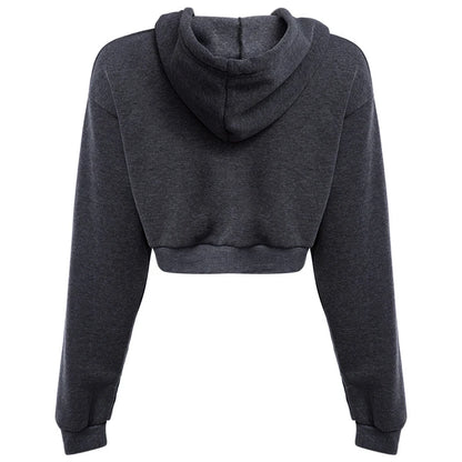 Casual Crop Hoodie Long Sleeve -