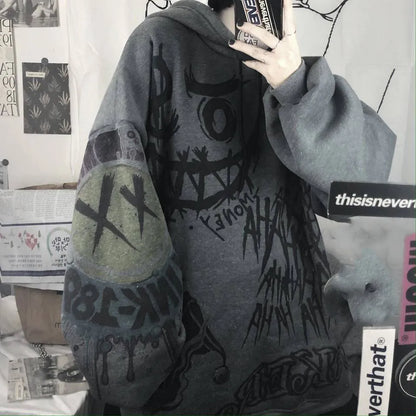 Gothic Japan Hip Hop Hoodie Oversize -