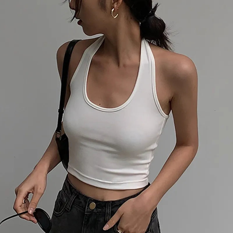 Sexy Backless Tank Tops Halter Streetwear -