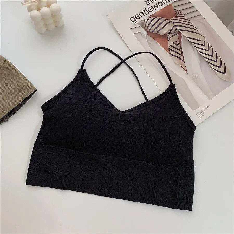 Women Cross Strap Sports Bra -