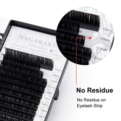 16rows/case 7~25mm Mix Premium Natural Synthetic Eyelash Extension Supplies -