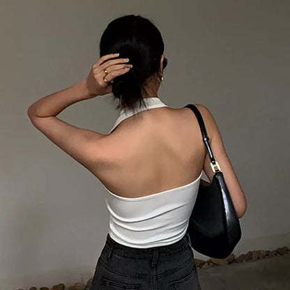 Sexy Backless Tank Tops Halter Streetwear -