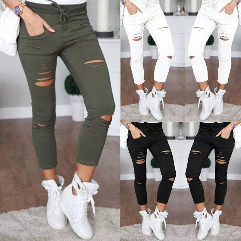 New Ripped Jeans Pencil Jeans -