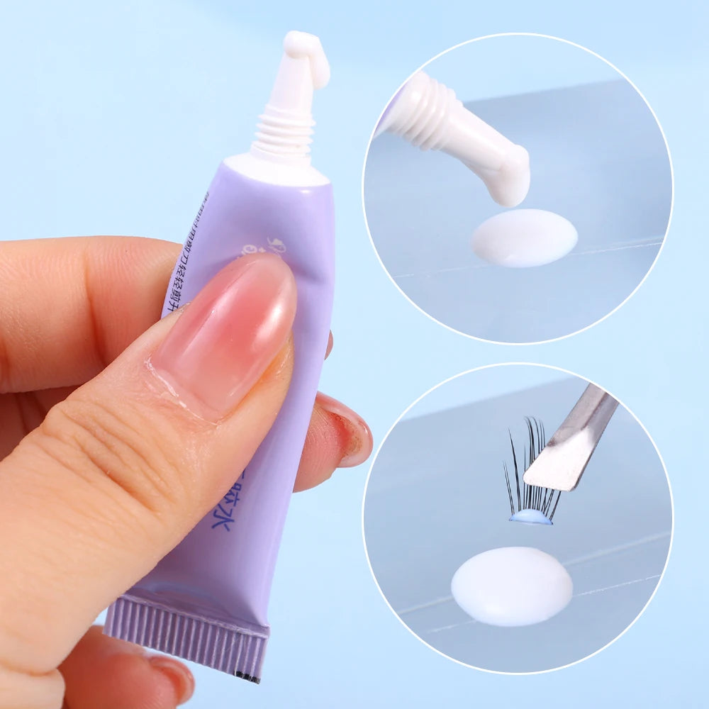 Eyelash Glue Waterproof Quick Dry with Tweezers -