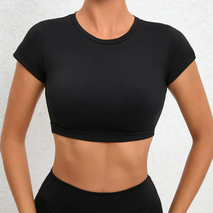 Backless Crop Tops Gym Top Women-