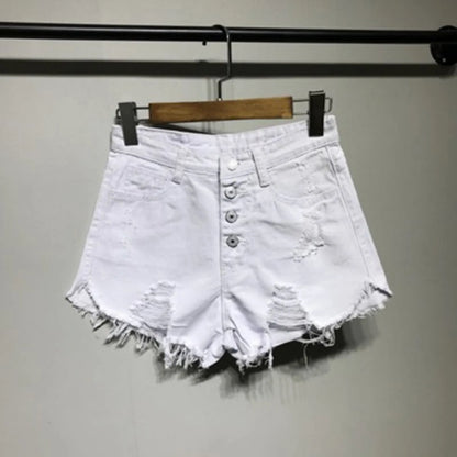 Fashion Sexy Ripped High Waist Shorts -