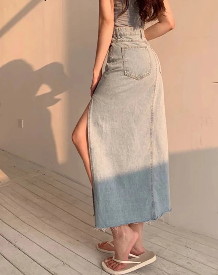 Streamgirl Maxi Jeans Long Skirt -