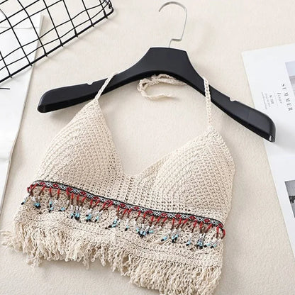 Sexy Boho Beach Holiday Crop Tops (S-M) -