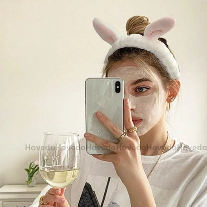 Headband Animal Ears Wash Face -