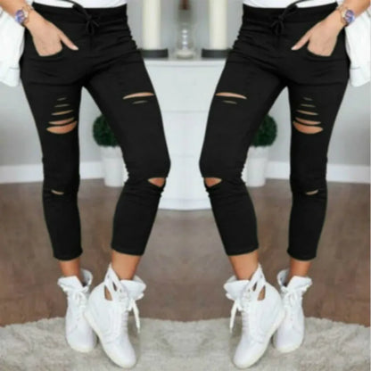 New Ripped Jeans Pencil Jeans -