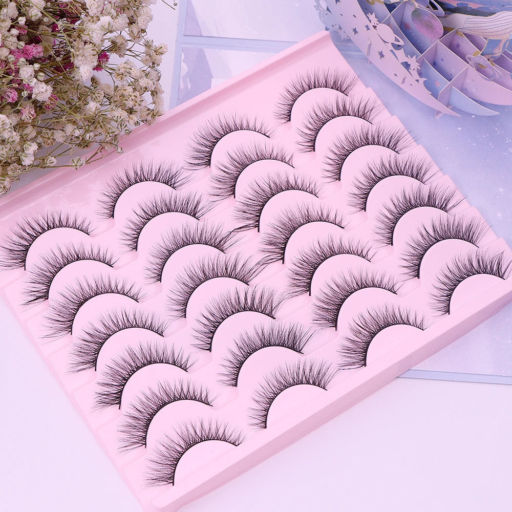 Natural False Eyelashes 5/10/14Pairs Dramatic 3D Mink Lashes -