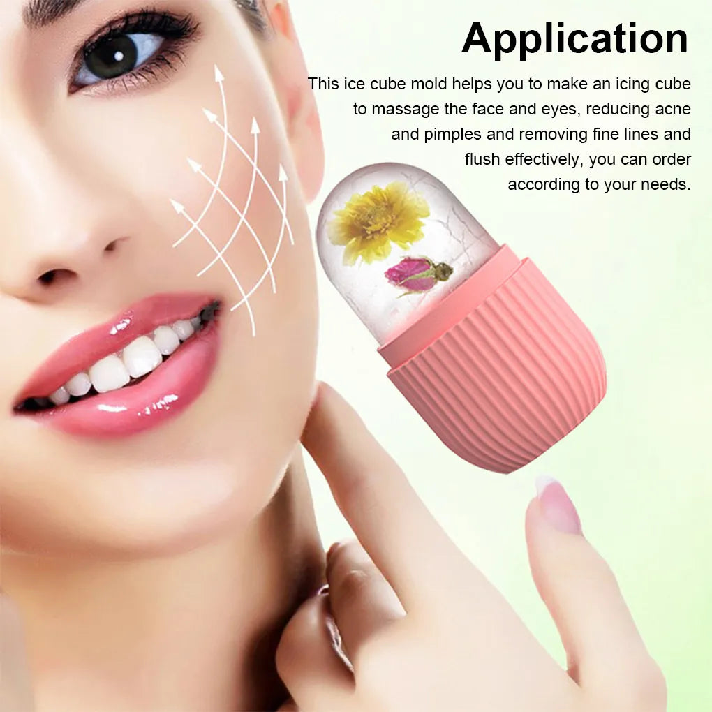 Silicone Ice Facial Roller Beauty Lifting Massager Skin Care Tool -