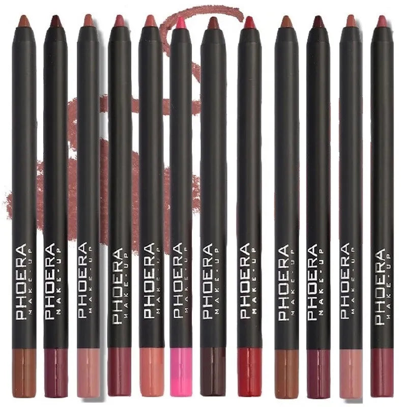 PHOERA Sexy Matte Lipliner Pencil Waterproof  -