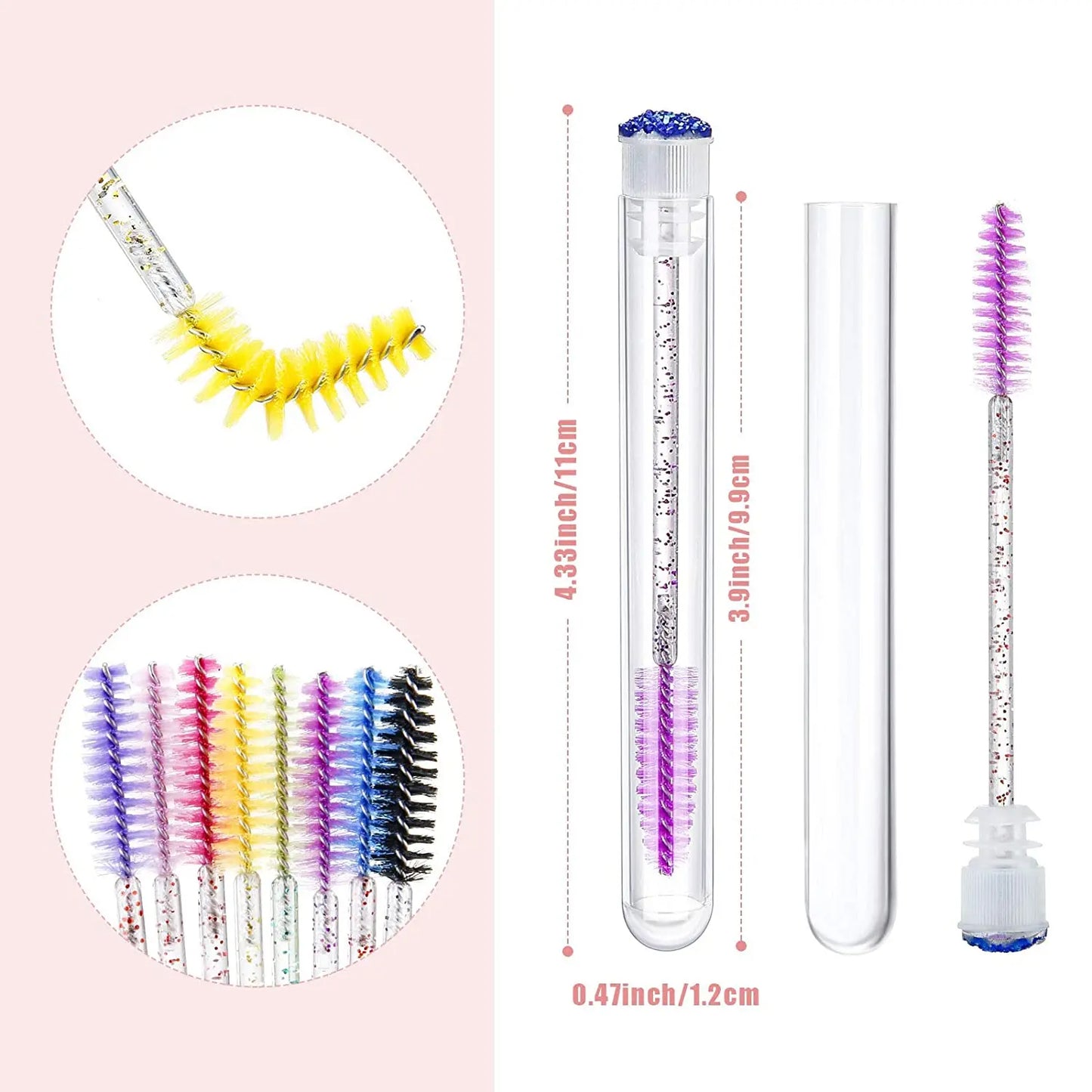 50/100pcs Reusable Eyelashes Brush Tube -