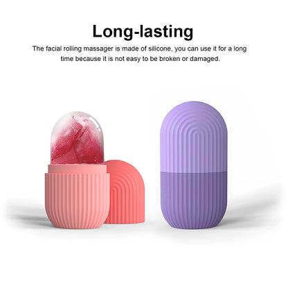 Silicone Ice Facial Roller Beauty Lifting Massager Skin Care Tool -