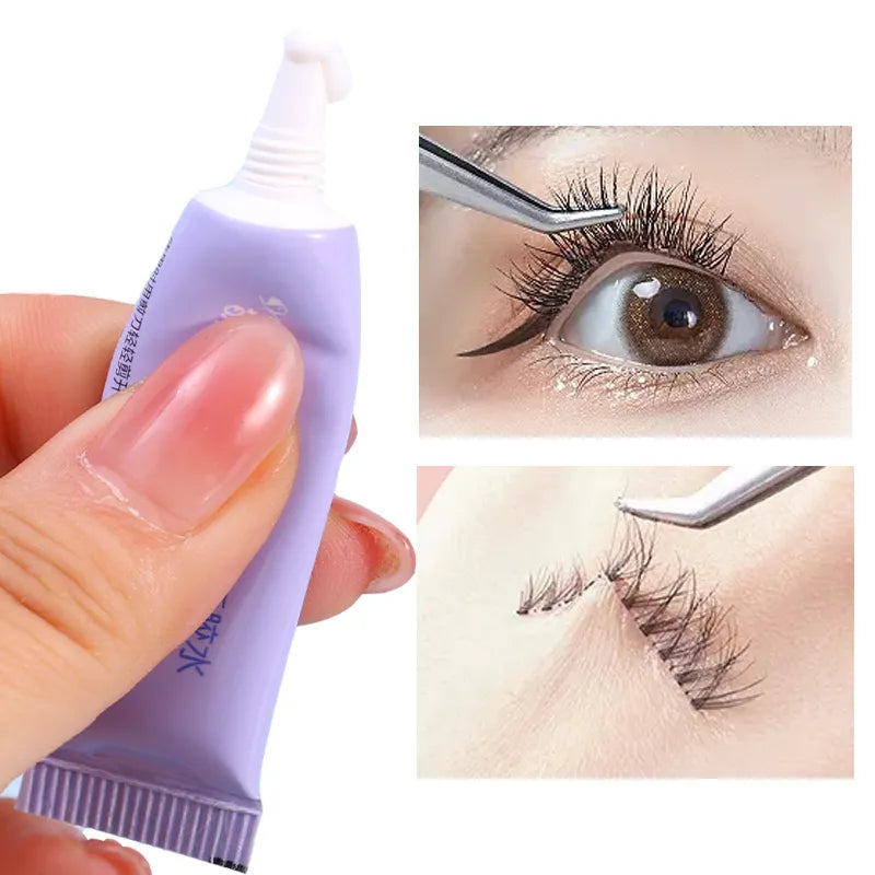 Eyelash Glue Waterproof Quick Dry with Tweezers -