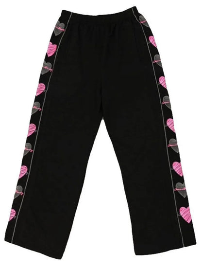 Black Print Sweatpants -